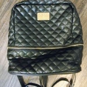 BeBe BLACK QUILTED EMBOSSED BACK PACK